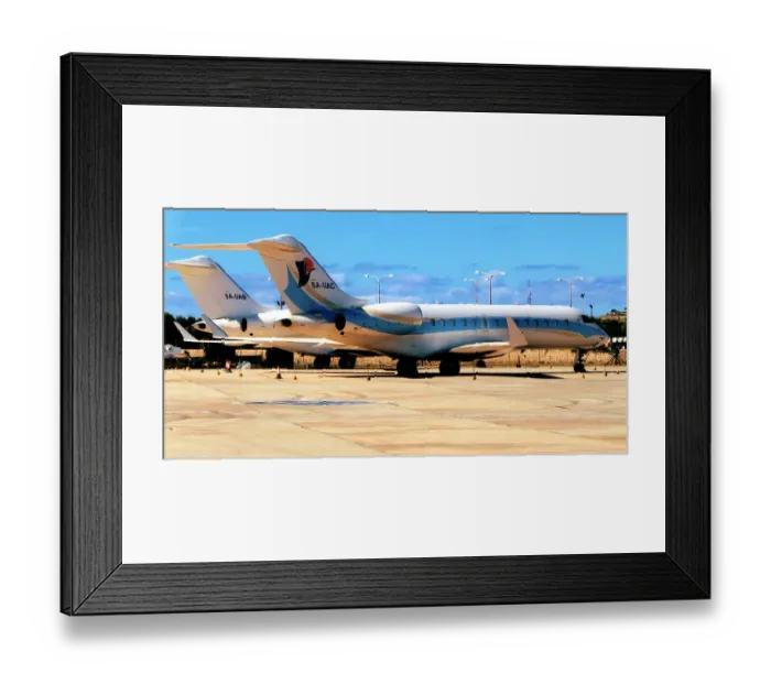 Framed Print : Bombardier BD-700 Global 5000 5A-UAC Framed Print : Bombardier BD-700 Global 5000 5A-UAC