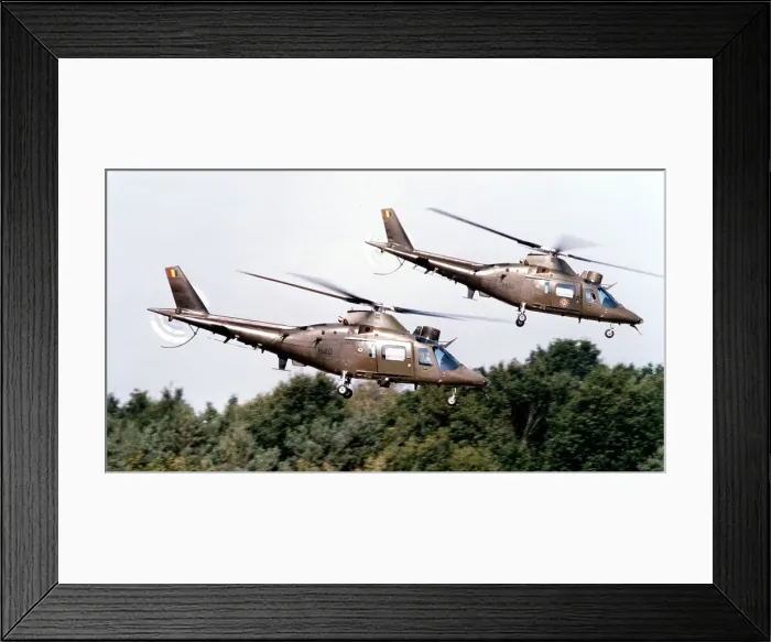 Framed Print : Agusta A109BA Hirundo H-40 - OT-AKH and H-30 - OT-AKL Framed Print : Agusta A109BA Hirundo H-40 - OT-AKH and H-30 - OT-AKL