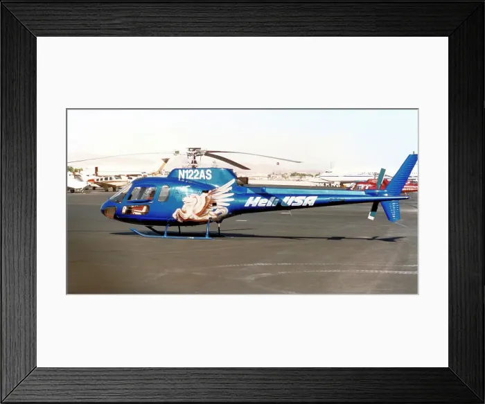 Framed Print : Aerospatiale AS350B Squirrel N122AS Framed Print : Aerospatiale AS350B Squirrel N122AS