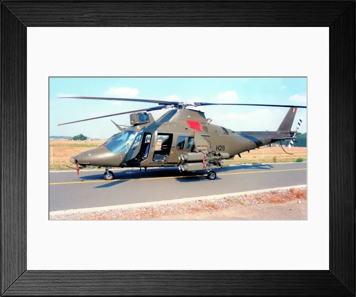 Framed Print : Agusta A109BA Hirundo H-29 - OT-ARE Framed Print : Agusta A109BA Hirundo H-29 - OT-ARE