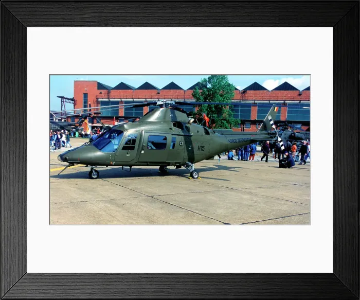 Framed Print : Agusta A109BA Hirundo H-15 - OT-ATJ