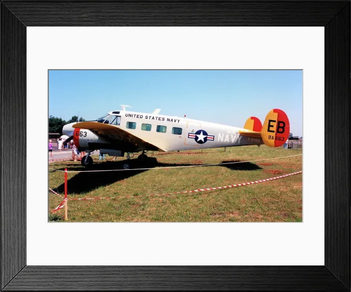 Framed Print : Beech H18 Super Twin Beech F-BVEB Framed Print : Beech H18 Super Twin Beech F-BVEB