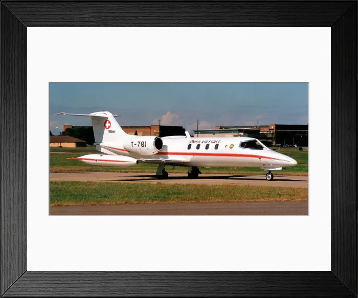Framed Print : Swiss Air Force - Learjet 35A T-781 (msn 35A-068), of Lufttransportdienst des Bundes, at RAF Mildenhall (German: Schweizer Luftwaffe; French: Forces aeriennes suisses; Italian: Forze aeree svizzere; Romansh: Aviatica militara svizra) Date: 1993 Framed Print : Swiss Air Force - Learjet 35A T-781 (msn 35A-068), of Lufttransportdienst des Bundes, at RAF Mildenhall (German: Schweizer Luftwaffe; French: Forces aeriennes suisses; Italian: Forze aeree svizzere; Romansh: Aviatica militara svizra) Date: 1993