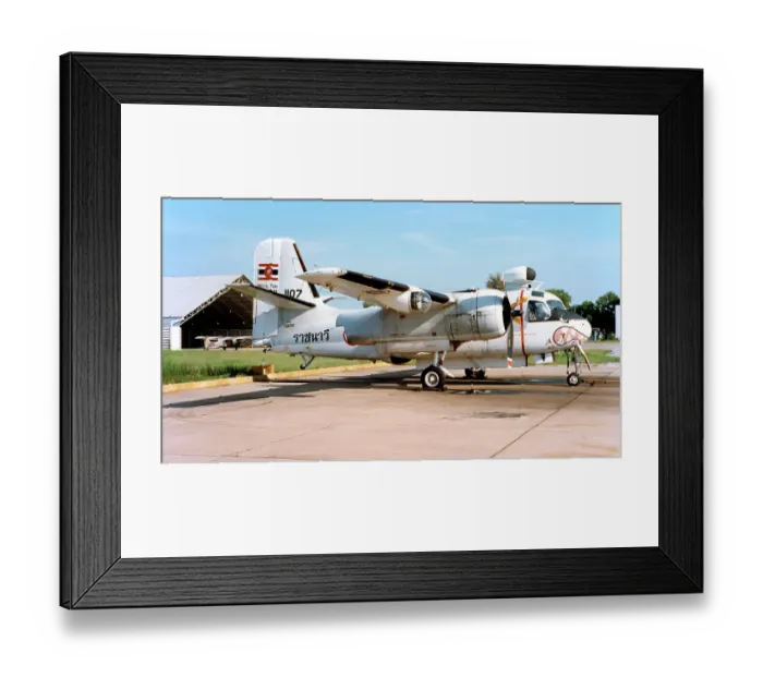 Framed Print : Royal Thai Navy - Grumman S-2F Tracker 1107 (MSN 597, ex USN 136688, ex RTN 688 and109), in storage at U-Tapao Naval Air Station. Date: circa 2010 Framed Print : Royal Thai Navy - Grumman S-2F Tracker 1107 (MSN 597, ex USN 136688, ex RTN 688 and109), in storage at U-Tapao Naval Air Station. Date: circa 2010