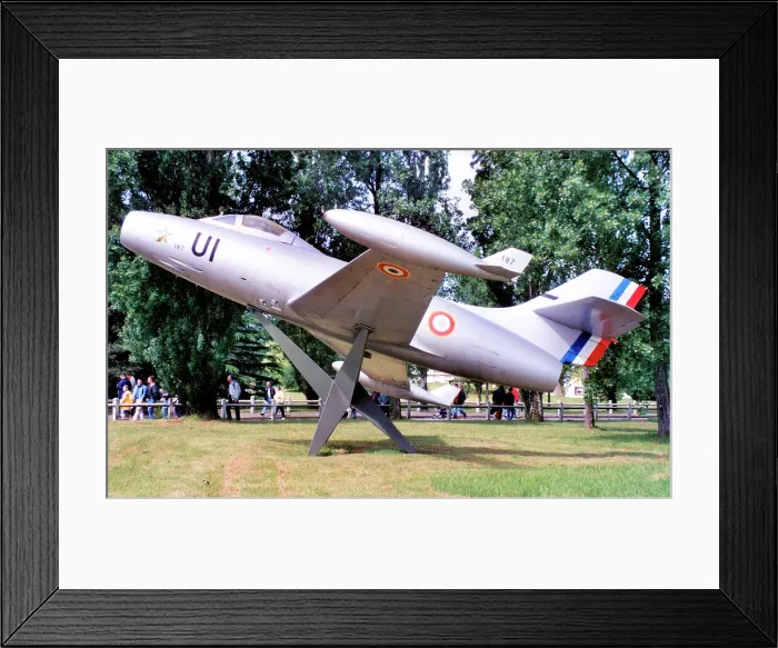 Framed Print : Dassault Ouragan 187 / UI (msn 167), at Tours - Val de Loires / Saint Symphorien Date: circa 2000 Framed Print : Dassault Ouragan 187 / UI (msn 167), at Tours - Val de Loires / Saint Symphorien Date: circa 2000
