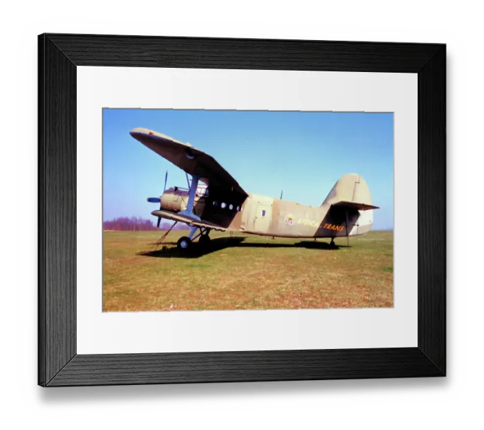 Framed Print : Antonov An-2T F-AZHB (msn 17347309). Destroyed on 15 June 2008 following a forced landing due to engine failure). Date: circa 1998 Framed Print : Antonov An-2T F-AZHB (msn 17347309). Destroyed on 15 June 2008 following a forced landing due to engine failure). Date: circa 1998