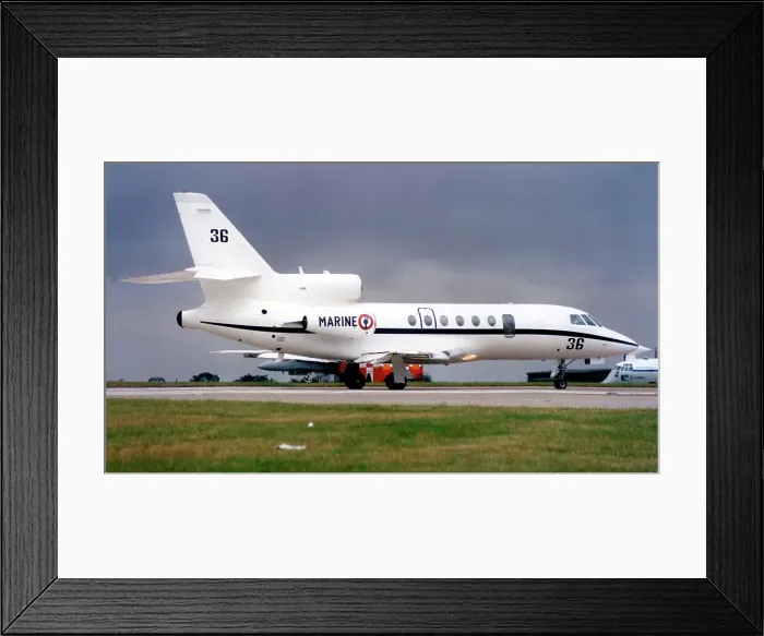 Framed Print : Aeronavale - Dassault Falcon 50M SURMAR 36 (msn 36), of 24 Flottille, at RAF Cottesmore for the Royal International Air Tattoo on 23 June 2000. (Aeronavale - Aeronautique Navale Francaise - French Naval Aviation) Date: 2000 Framed Print : Aeronavale - Dassault Falcon 50M SURMAR 36 (msn 36), of 24 Flottille, at RAF Cottesmore for the Royal International Air Tattoo on 23 June 2000. (Aeronavale - Aeronautique Navale Francaise - French Naval Aviation) Date: 2000