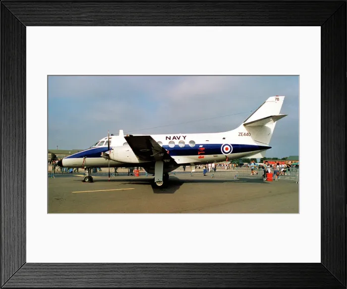 Framed Print : Royal Navy - British Aerospace Jetstream T. 3 ZE440 / 78 (msn 659, ex G-31-659), of 750 Naval Air Squadron, based at RNAS Culdrose. Date: circa 1995 Framed Print : Royal Navy - British Aerospace Jetstream T. 3 ZE440 / 78 (msn 659, ex G-31-659), of 750 Naval Air Squadron, based at RNAS Culdrose. Date: circa 1995