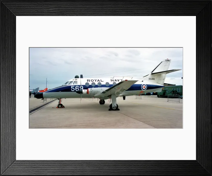 Framed Print : Royal Navy - Scottish Aviation Jetstream T. 2 XX486  /  69 (msn 265 P / N 57, base code CU'), of 750 Naval Air Squadron, based at RNAS Culdrose. Date: circa 1995