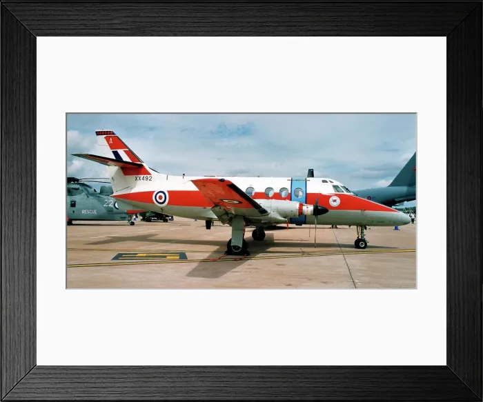 Framed Print : Royal Air Force - Scottish Aviation Jetstream T. 1 XX492 / A (msn 275 P / N 68), of No. 45 (R) Squadron. Date: 1998 Framed Print : Royal Air Force - Scottish Aviation Jetstream T. 1 XX492 / A (msn 275 P / N 68), of No. 45 (R) Squadron. Date: 1998