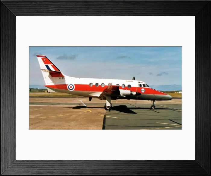 Framed Print : Royal Air Force - Scottish Aviation Jetstream T. 1 XX491 / K (msn 275 P / N 68), of No. 45 (R) Squadron, at the RAF St Mawgan - International Air Day on 5 August 1998. Date: 1998 Framed Print : Royal Air Force - Scottish Aviation Jetstream T. 1 XX491 / K (msn 275 P / N 68), of No. 45 (R) Squadron, at the RAF St Mawgan - International Air Day on 5 August 1998. Date: 1998