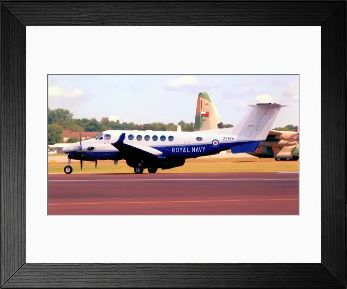 Framed Print : Royal Navy - Beech 350 Avenger T. 1 ZZ501 (msn FL-618, ex N618HB, ex G-MFTB), at the Royal International Air Tattoo - RAF Fairford 14 July 2014. Date: 2014 Framed Print : Royal Navy - Beech 350 Avenger T. 1 ZZ501 (msn FL-618, ex N618HB, ex G-MFTB), at the Royal International Air Tattoo - RAF Fairford 14 July 2014. Date: 2014