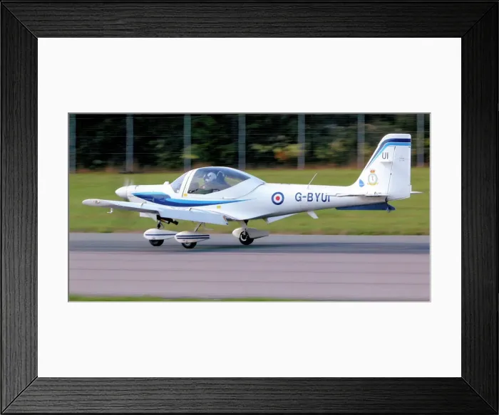 Framed Print : Grob G. 115E Tutor G-BYUI (msn 82094 / E), of Babcock-HCS, operating the RAF's flight experience and University Air Squadron tasks. Date: 2018 Framed Print : Grob G. 115E Tutor G-BYUI (msn 82094 / E), of Babcock-HCS, operating the RAF's flight experience and University Air Squadron tasks. Date: 2018