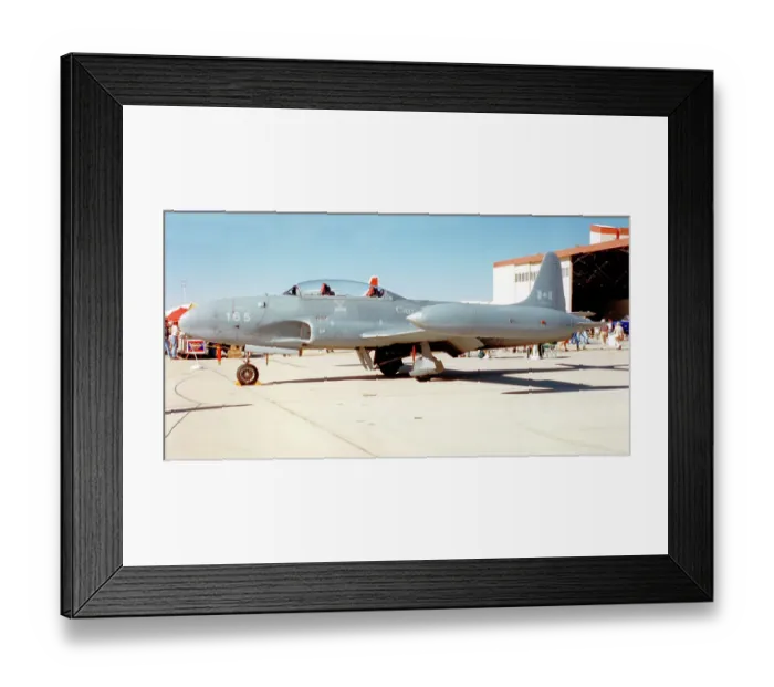 Framed Print : Canadian Armed Forces - Canadair CT-133 Silver Star 3 133165 (msn T33-165, CL-30) Date: circa 2000 Framed Print : Canadian Armed Forces - Canadair CT-133 Silver Star 3 133165 (msn T33-165, CL-30) Date: circa 2000