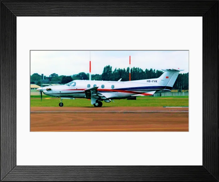 Framed Print : Pilatus PC-12 HB-FVK (msn 1256), of Pilatus Flugzeugwerke AG. at the Royal International Air Tattoo - RAF Fairford 16 July 2011. Date: 2011 Framed Print : Pilatus PC-12 HB-FVK (msn 1256), of Pilatus Flugzeugwerke AG. at the Royal International Air Tattoo - RAF Fairford 16 July 2011. Date: 2011