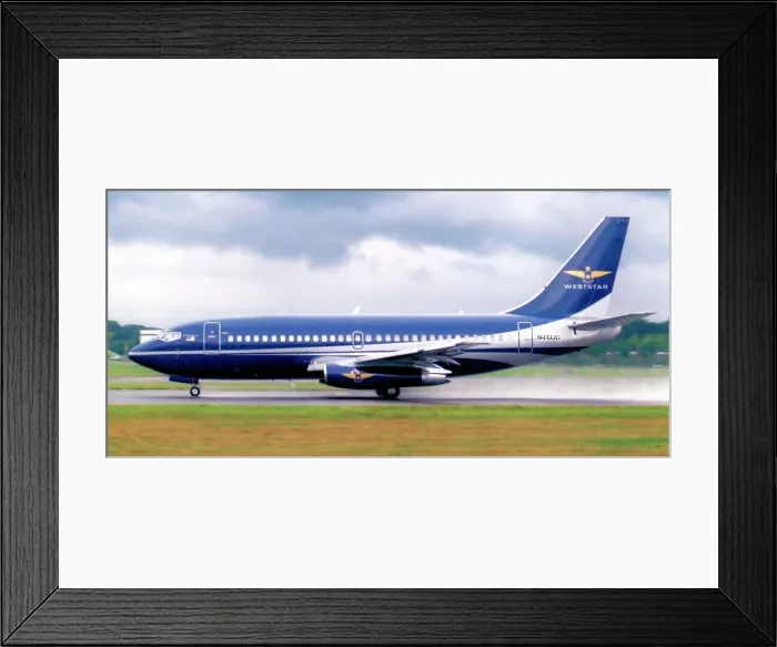 Framed Print : Boeing 737-2Q8 N413JG (msn 23148, line number 1059), of Weststar Aviation. Date: circa 2010 Framed Print : Boeing 737-2Q8 N413JG (msn 23148, line number 1059), of Weststar Aviation. Date: circa 2010