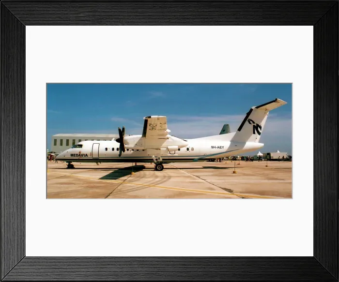 Framed Print : Bombardier DHC-8-311B 9H-AEY (msn 508), of Medavia - Mediterranean Aviation . Date: circa 2010 Framed Print : Bombardier DHC-8-311B 9H-AEY (msn 508), of Medavia - Mediterranean Aviation . Date: circa 2010