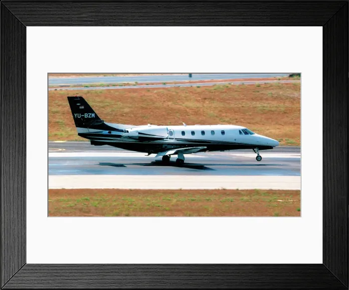 Framed Print : Cessna 560XL Citation XLS+ YU-BZM (msn 560-6037), of Air Pink. Date: circa 2010 Framed Print : Cessna 560XL Citation XLS+ YU-BZM (msn 560-6037), of Air Pink. Date: circa 2010