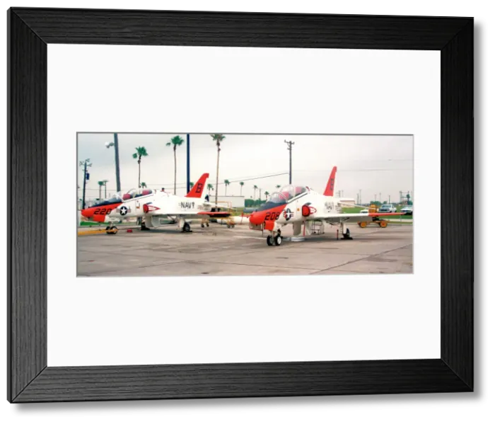 Framed Print : McDonnell Douglas T-45A Goshawk 163601 with 163608 Framed Print : McDonnell Douglas T-45A Goshawk 163601 with 163608