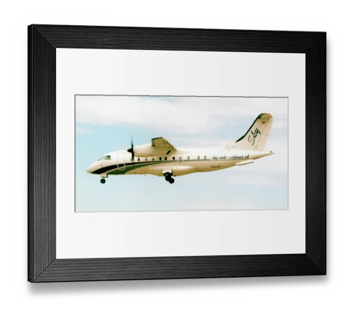Framed Print : Dornier 328-110 HB-AES Framed Print : Dornier 328-110 HB-AES