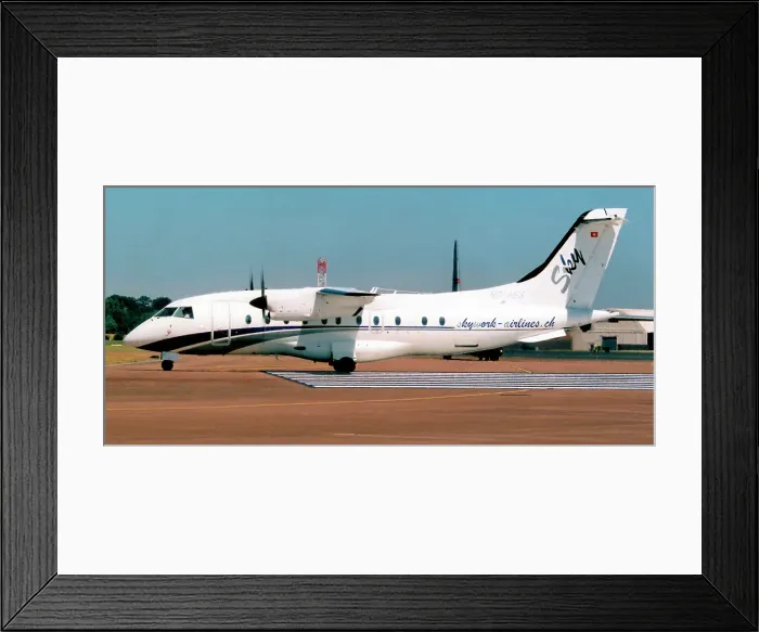 Framed Print : Dornier 328-110 HB-AES Framed Print : Dornier 328-110 HB-AES
