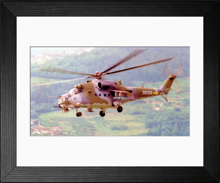 Framed Print : Mil Mi-24V 0839 Framed Print : Mil Mi-24V 0839
