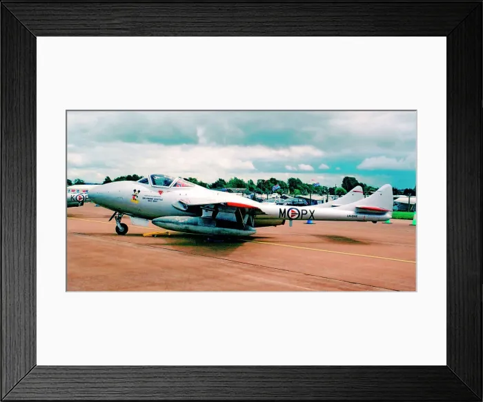 Framed Print : de Havilland DH. 115 Vampire T. 55 LN-DHZ - M-PX Framed Print : de Havilland DH. 115 Vampire T. 55 LN-DHZ - M-PX