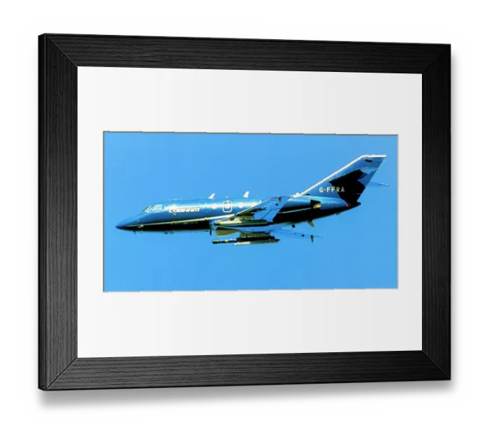 Framed Print : Dassault Falcon 20 G-FFRA Framed Print : Dassault Falcon 20 G-FFRA