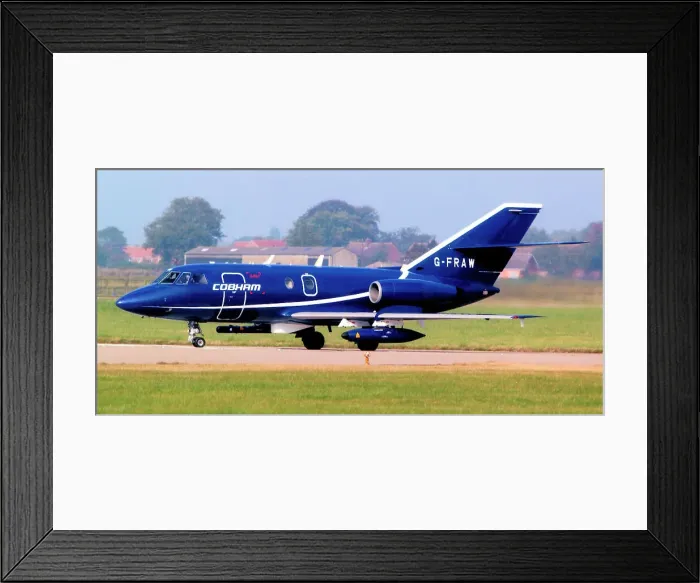 Framed Print : Dassault Falcon 20ECM G-FRAW Framed Print : Dassault Falcon 20ECM G-FRAW