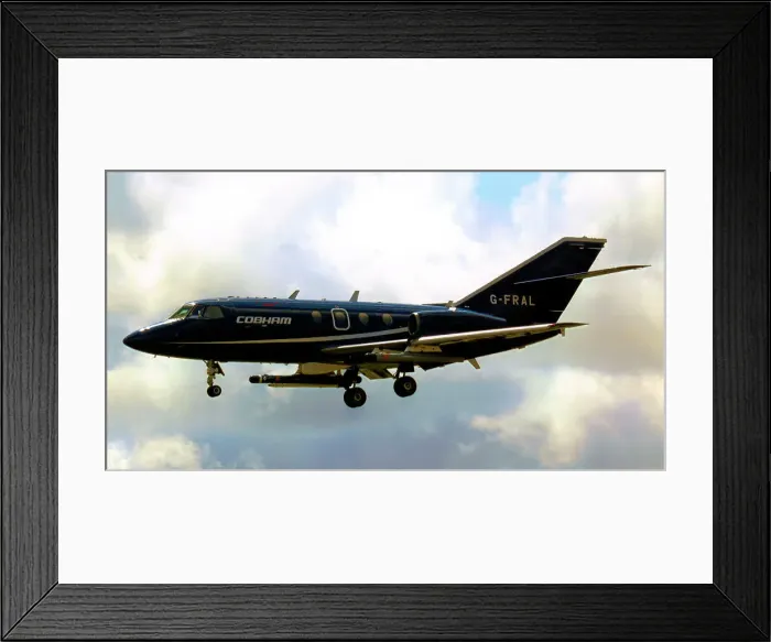 Framed Print : Dassault Falcon 20ECM G-FRAL