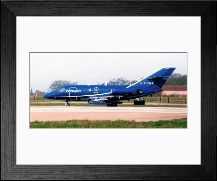 Framed Print : Dassault Falcon 20ECM G-FRAW Framed Print : Dassault Falcon 20ECM G-FRAW