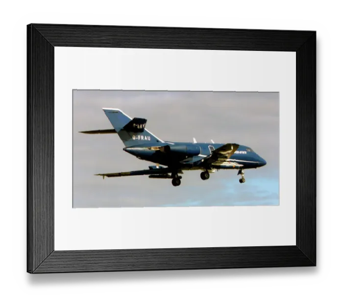 Framed Print : Dassault Falcon 20ECM G-FRAU Framed Print : Dassault Falcon 20ECM G-FRAU