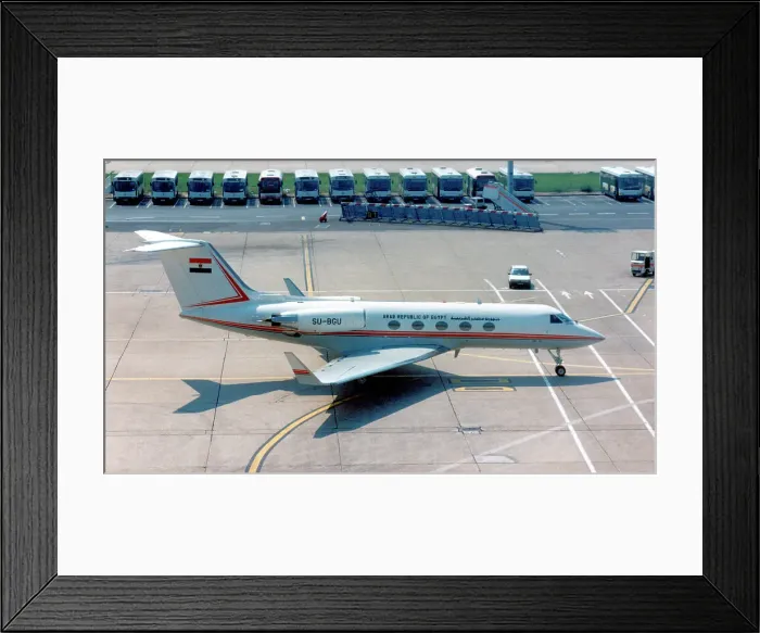 Framed Print : Gulfstream III G-1159A SU-BGU Framed Print : Gulfstream III G-1159A SU-BGU