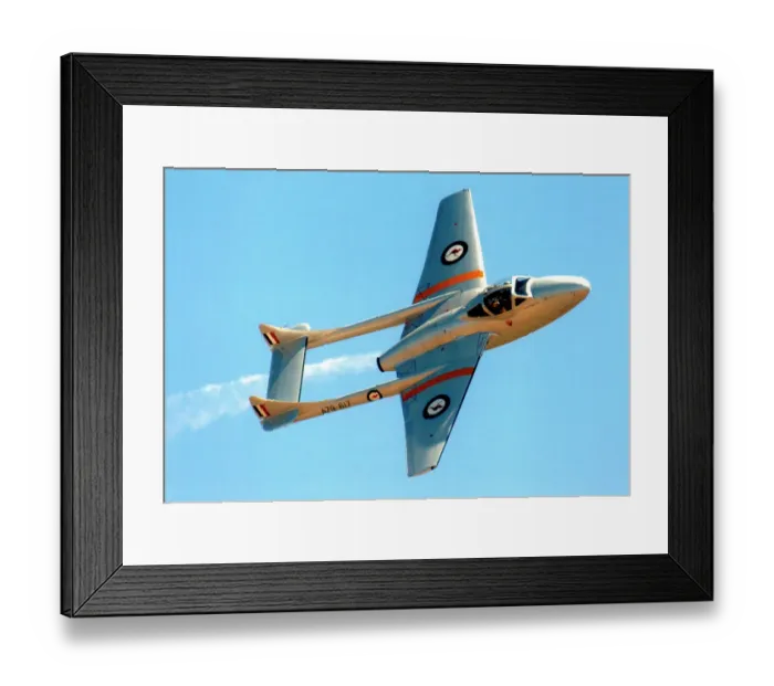 Framed Print : de Havilland Australia DH-115 Vampire T. 35 VH-VAM - A79-617 Framed Print : de Havilland Australia DH-115 Vampire T. 35 VH-VAM - A79-617