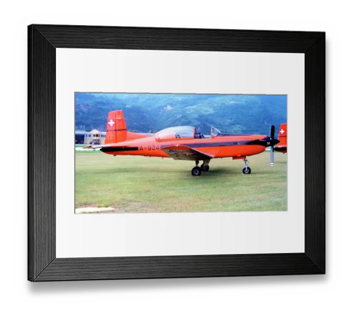 Framed Print : Pilatus PC-7 Turbo Trainer A-934