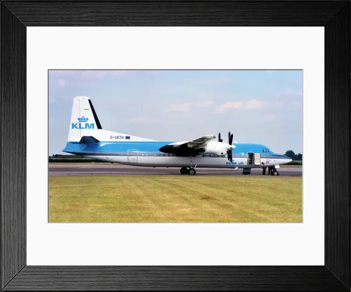 Framed Print : Fokker 50 G-UKTH Framed Print : Fokker 50 G-UKTH