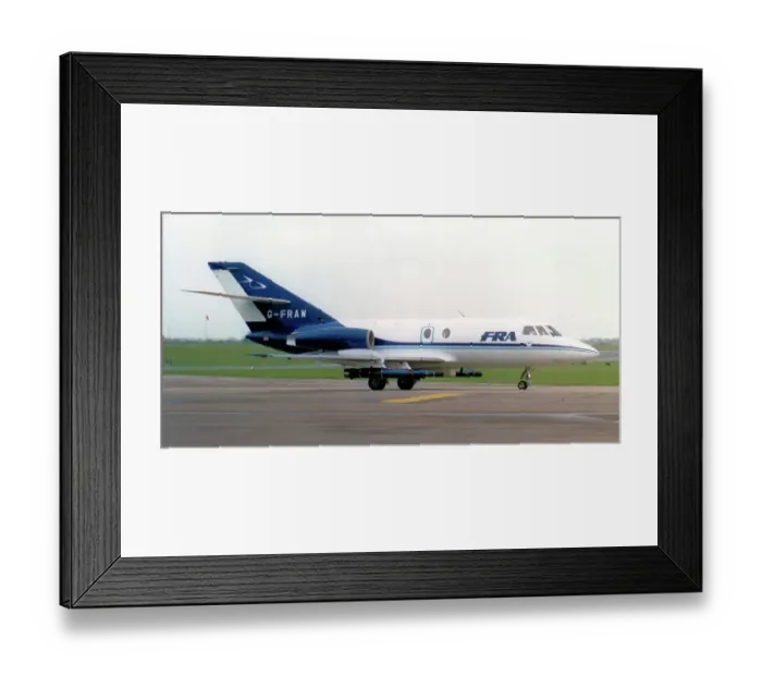 Framed Print : Dassault Falcon 20ECM G-FRAW Framed Print : Dassault Falcon 20ECM G-FRAW