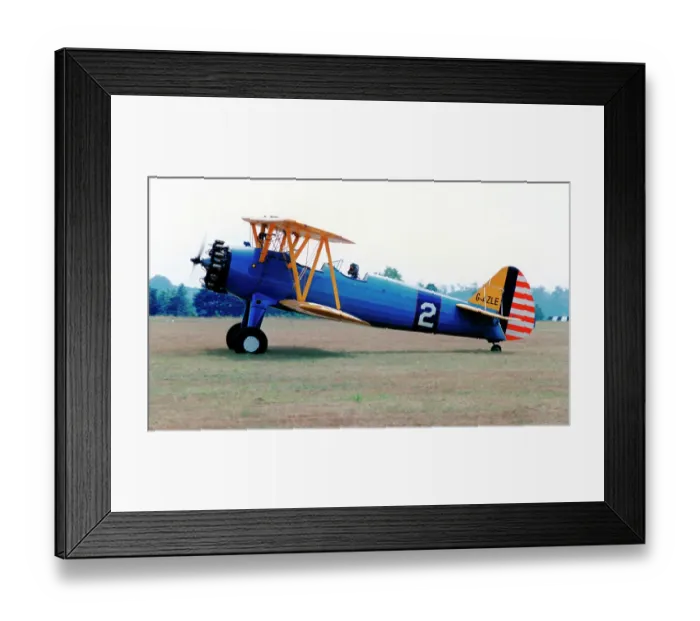 Framed Print : Boeing -Stearman N2S-5 Kaydett G-AZLE Framed Print : Boeing -Stearman N2S-5 Kaydett G-AZLE