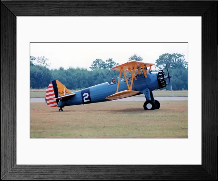 Framed Print : Boeing -Stearman N2S-5 Kaydett G-AZLE Framed Print : Boeing -Stearman N2S-5 Kaydett G-AZLE