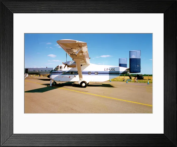 Framed Print : Shorts SC-7 Skyvan 3 LX-JUL Framed Print : Shorts SC-7 Skyvan 3 LX-JUL