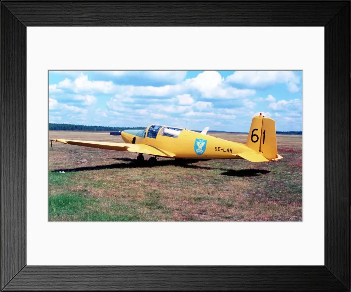Framed Print : SAAB 91B Safir SE-LAR Framed Print : SAAB 91B Safir SE-LAR