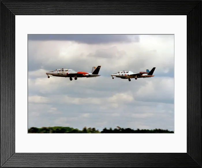 Framed Print : Fouga CM. 170 Magister MT34 with another Framed Print : Fouga CM. 170 Magister MT34 with another