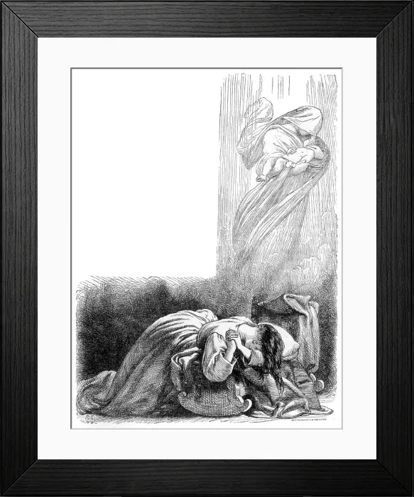 Framed Print : Angel of Death taking dead child Framed Print : Angel of Death taking dead child