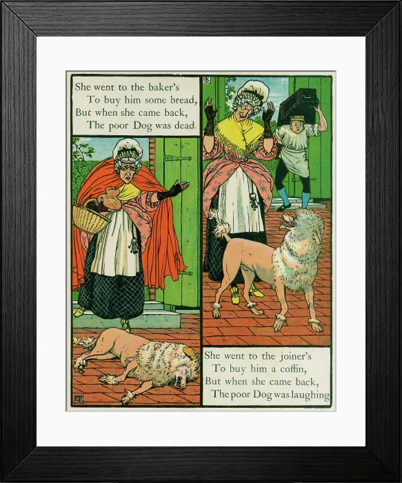 Framed Print : OLD MOTHER HUBBARD Framed Print : OLD MOTHER HUBBARD