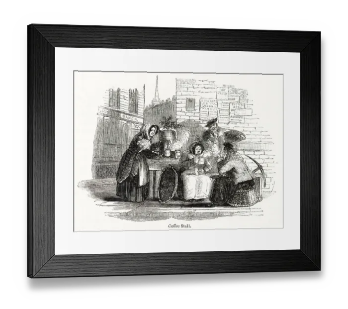 Framed Print : Coffee Stall 1841