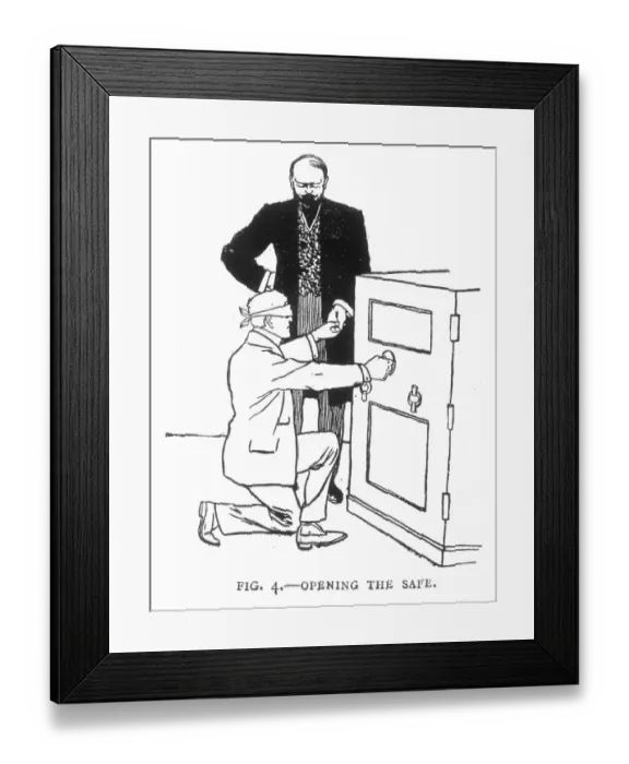 Framed Print : Opening a safe Framed Print : Opening a safe