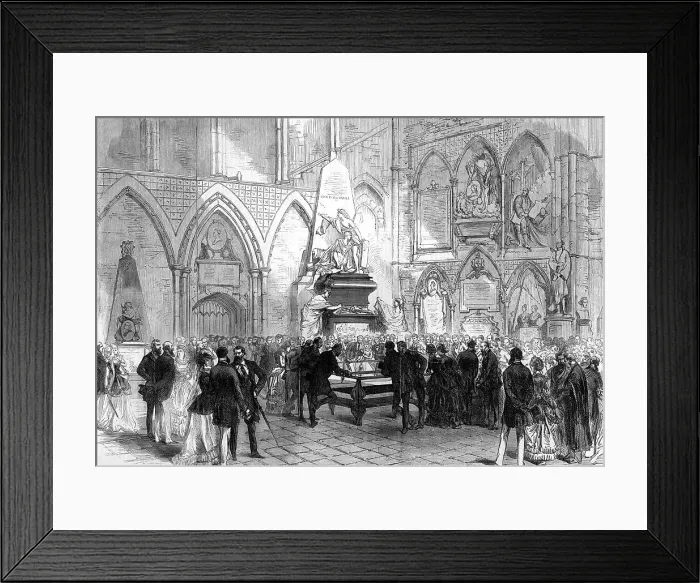 Framed Print : Funerals Charles Dickens Death 1870 People Paying Framed Print : Funerals Charles Dickens Death 1870 People Paying