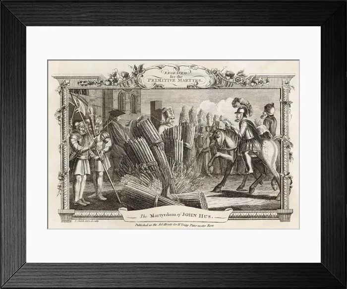 Framed Print : The martyrdom of Jan Hus Framed Print : The martyrdom of Jan Hus