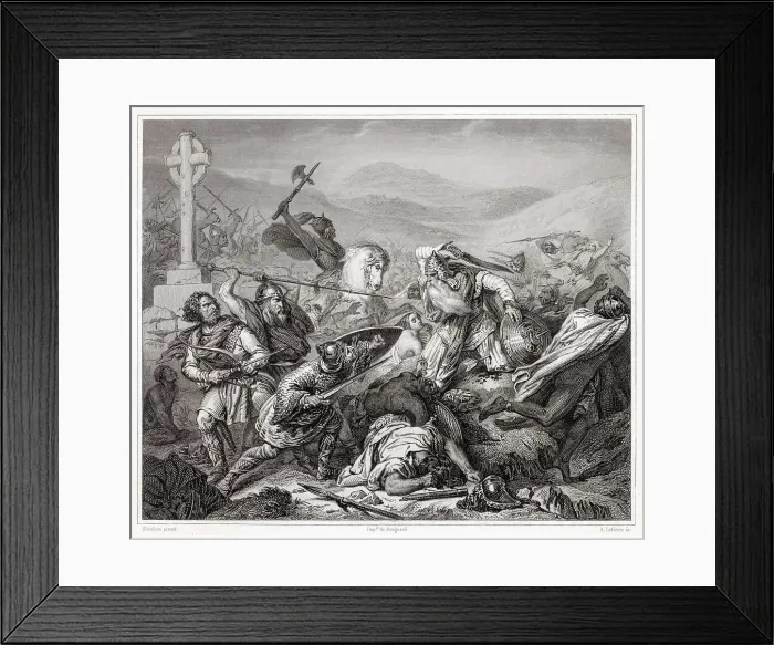 Framed Print : Charles Martel halts the advance of the Saracen forces at the Battle of Tours. Date: 10th October 732 Framed Print : Charles Martel halts the advance of the Saracen forces at the Battle of Tours. Date: 10th October 732