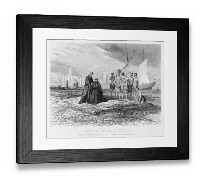 Framed Print : Death of missionary Martin de Valencia Framed Print : Death of missionary Martin de Valencia